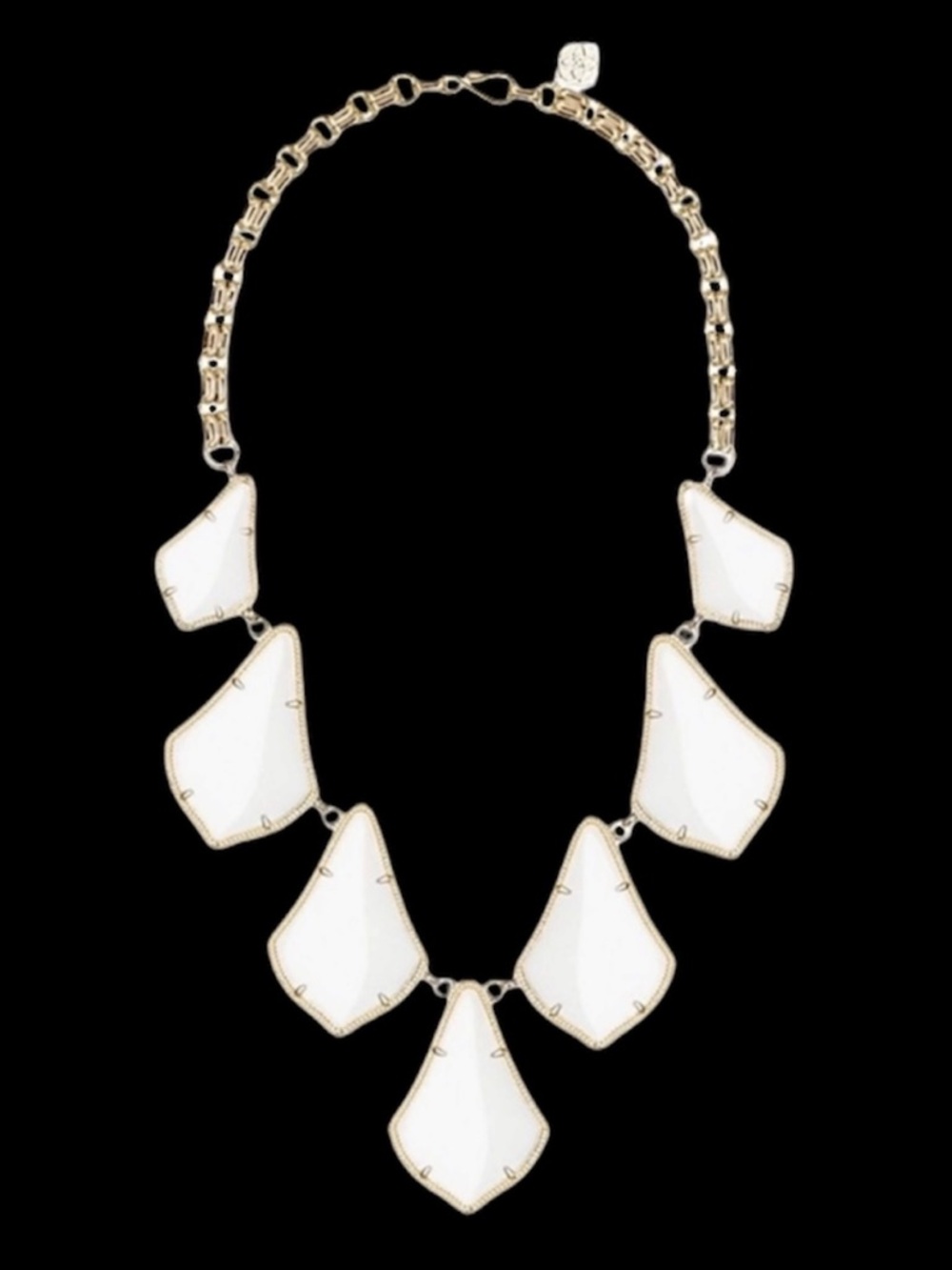 Kendra Scott Vintage Kensey Gold Necklace in White